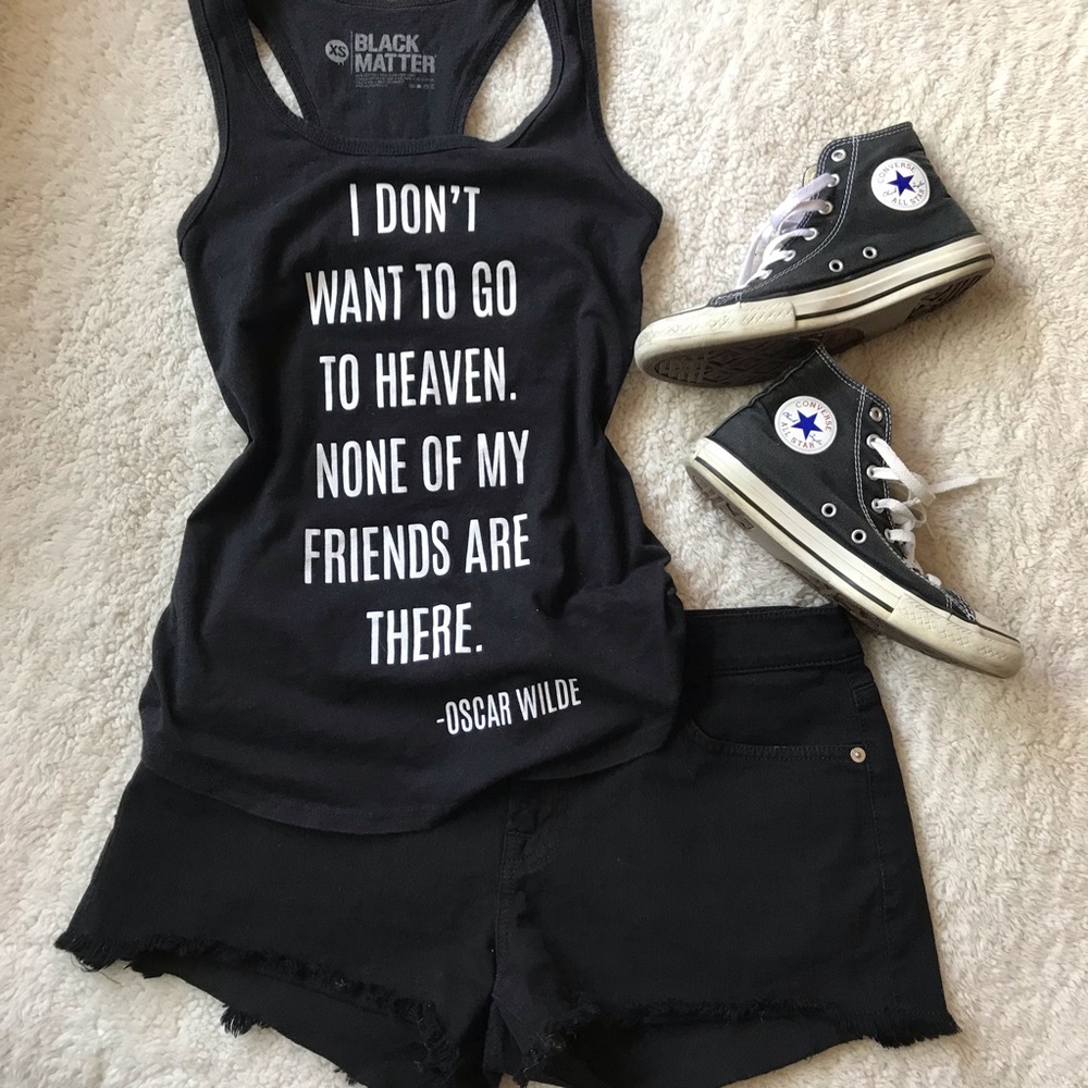Oscar Wilde Black tank top